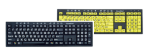ZoomText Large-Print Keyboard - Black Print on Yellow Keys  