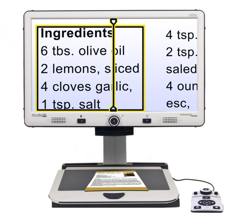 Merlin Elite 24" Flat Panel Monitor Video Magnifier w/ OCR