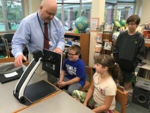 Scott Krug presents the latest technology to the Pittsfield Public School Education News Technology Top Choices  