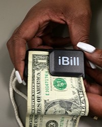 Image of a US $1 bill with app iBill