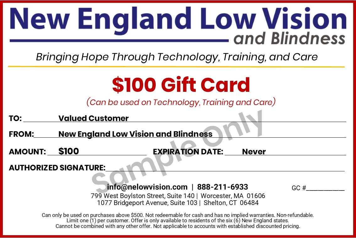 $100 Free Gift Card - Sample Only