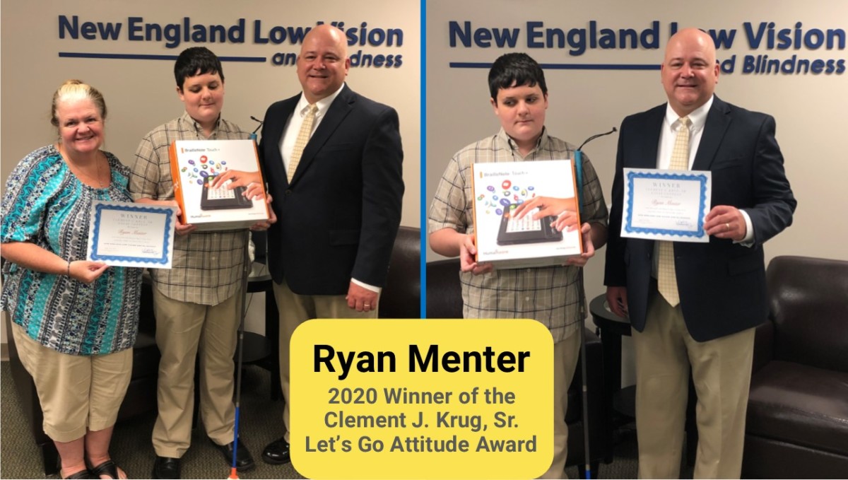 Ryan Menter 2020 Winner of the Clement J. Krug, Sr. Let’s Go Attitude Award