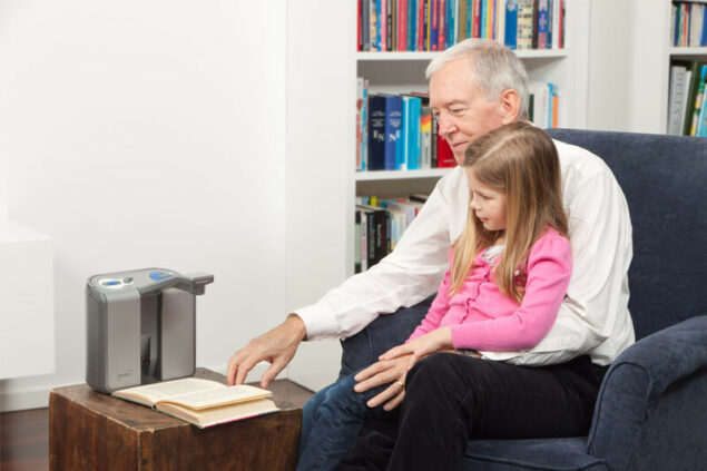 ClearReader Listening with grandchild 1