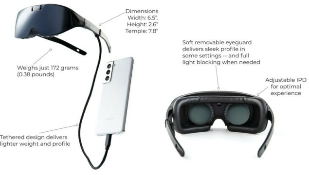 Inspire Low Vision Glasses - with controller