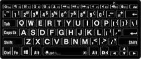 Keyboard 1 Black text on yellow background 1
