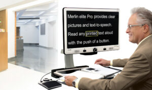 Merlin Elite Pro – Full HD Desktop Magnifier With Text-to-Speech 