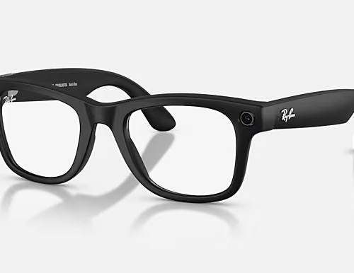 Ray-Ban Meta Wayfarer Gen 2 Clear Lens Smart Glasses-Left Side