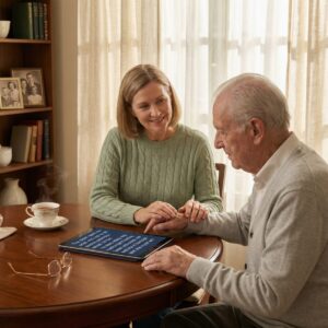 Caregiver support for visually impaired seniors